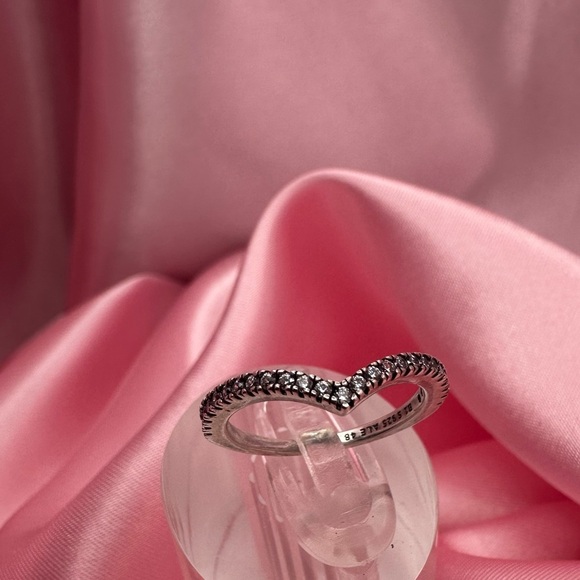Pandora Sparkling Wishbone Ring โ Sterling Silver 925 with Clear Cubic Zirconia - Picture 7 of 11